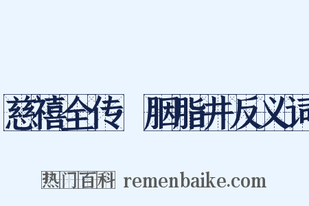 慈禧全传·胭脂井反义词是什么意思的图片